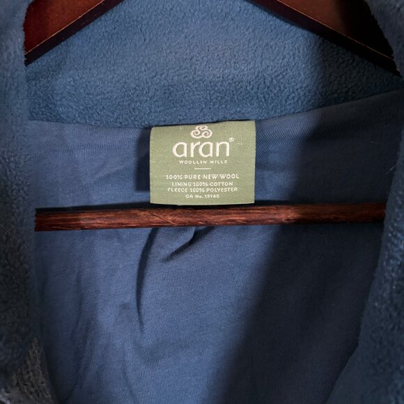 Aran Woollen Mills Merino Wool Lined Full Zip Cardigan Sweater - Men's Size M - Picture 8 of 12